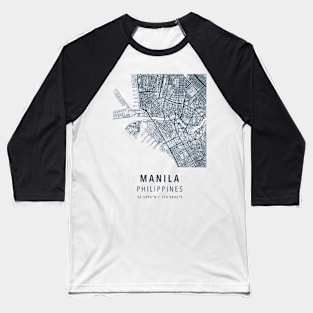 manila simple map Baseball T-Shirt